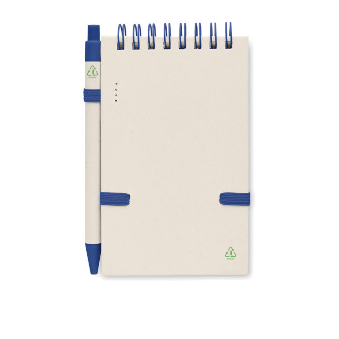 Branded A6 Recycled Milk Carton Notebook with Pen without branding