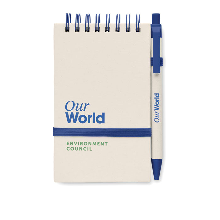 Branded A6 Recycled Milk Carton Notebook with Pen