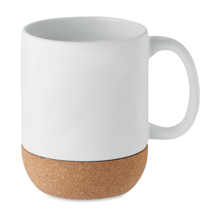 Branded Matt Mug with Cork Base without branding