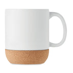 Branded matt mug with cork base