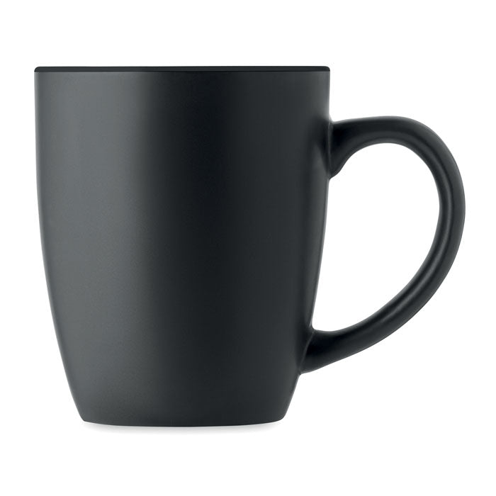 Branded Black Mug with Coloured Inner without branding