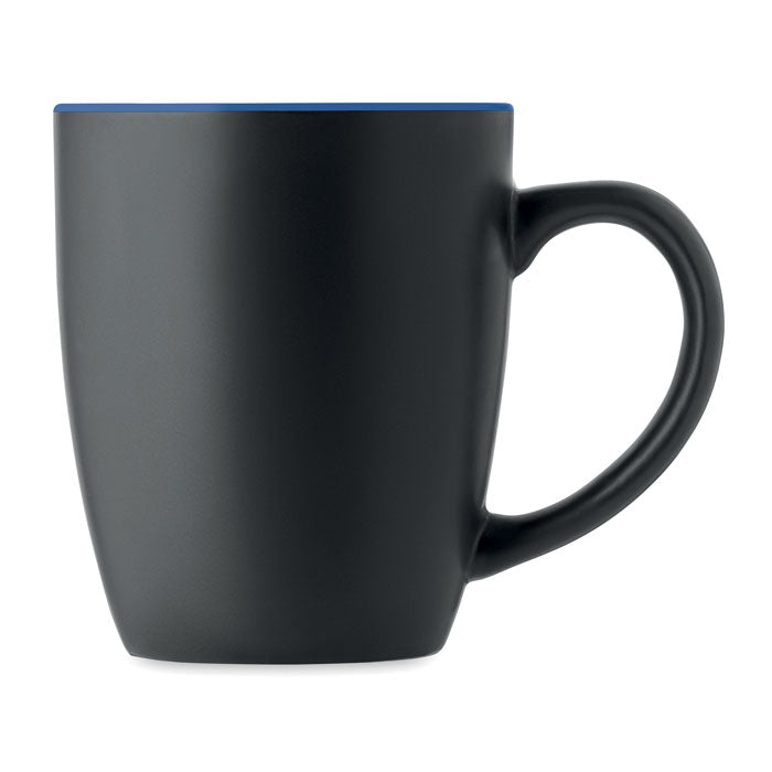 Branded two-tone mug for engraving, side view