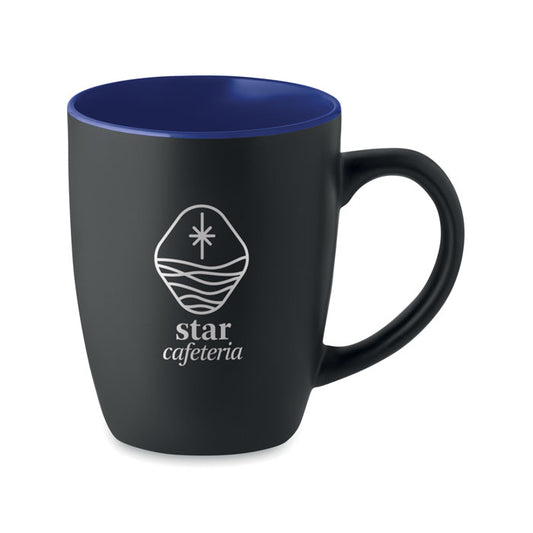 Black Matt Mug with Coloured Inner