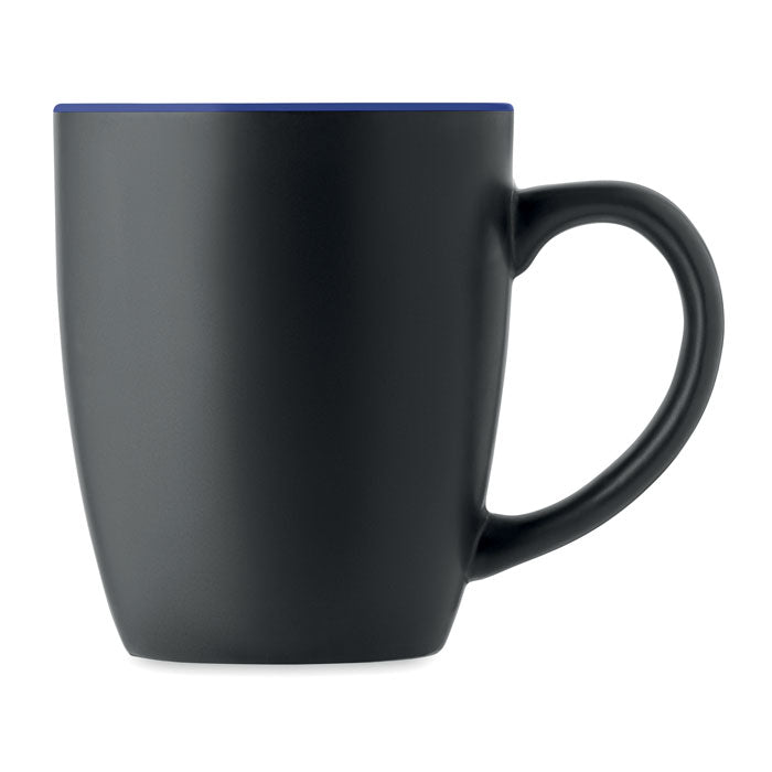 Branded Black Mug with Coloured Inner without branding