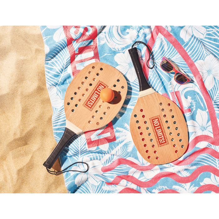 Branded Rosewood Beach Tennis Set in use