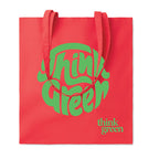Branded Organic Cotton Shopping Bag EU in Red
