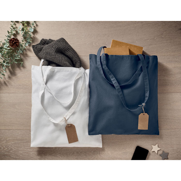 Branded Organic Cotton Shopping Bag EU in use