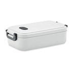 Branded PP Lunch Box with Silicone Valve 800ml in White