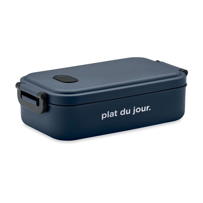 Branded PP Lunch Box with Silicone Valve 800ml in Blue