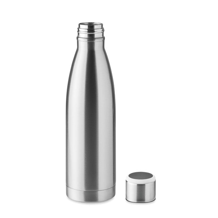 Branded double wall bottle with hydration reminder, open