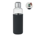 Branded glass bottle with hydration reminder