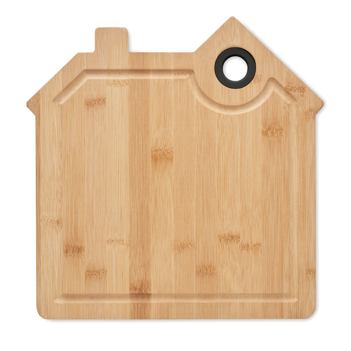 Branded House Shaped Bamboo Cutting Board without branding