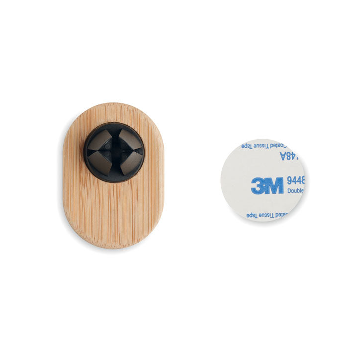 Branded Bamboo Magnetic Air Vent Phone Holder without branding