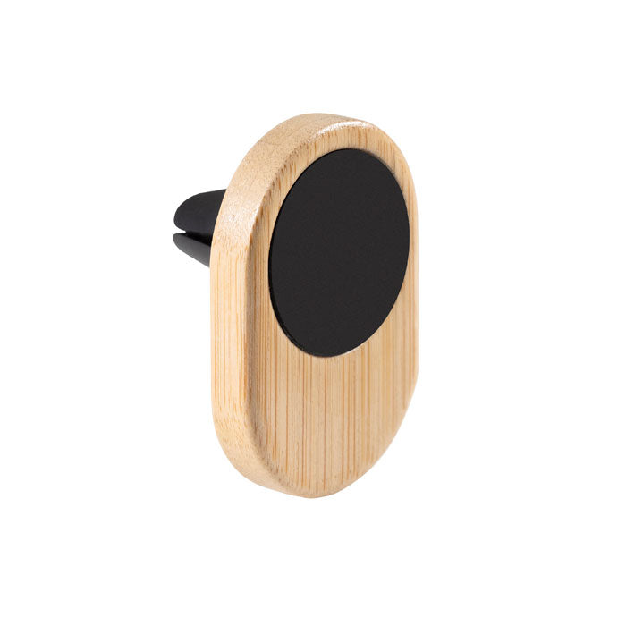 Branded Bamboo Magnetic Air Vent Phone Holder