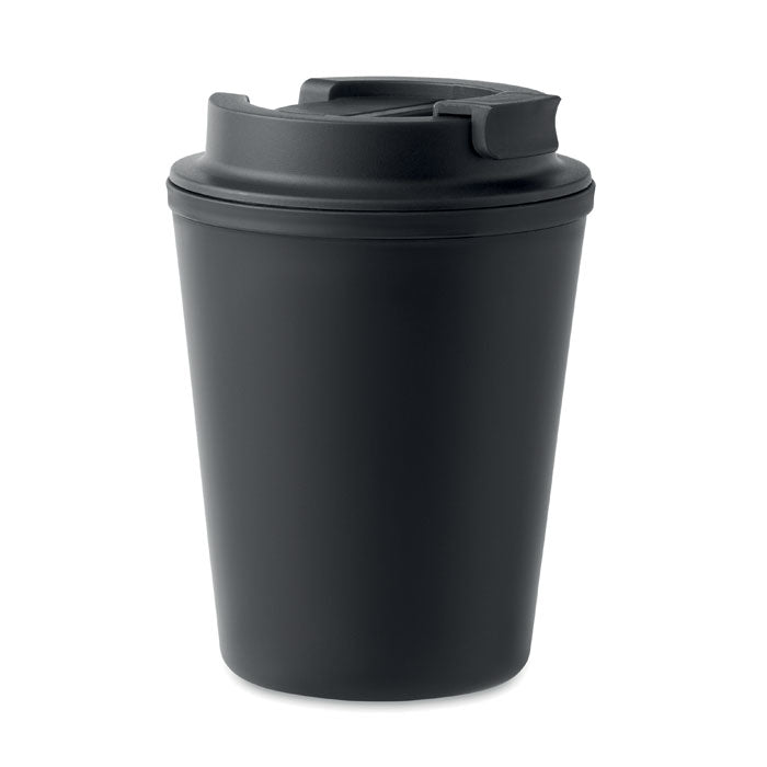 Branded PP Double Wall Tumbler - 300ml in Black