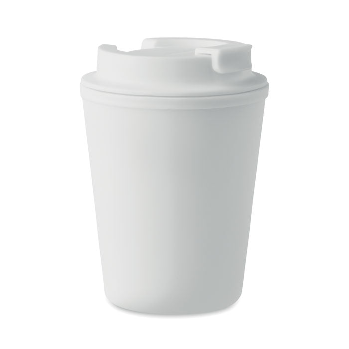 Branded PP Double Wall Tumbler - 300ml in White