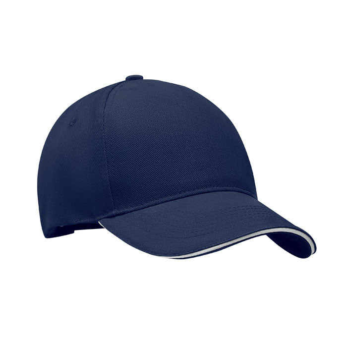 Branded 5 Panel Brushed Cotton Baseball Cap 260gsm colour option 55