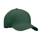 Branded 5 Panel Brushed Cotton Baseball Cap 260gsm in Green
