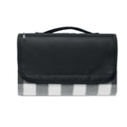 Branded RPET Fleece Picnic Blanket in Black