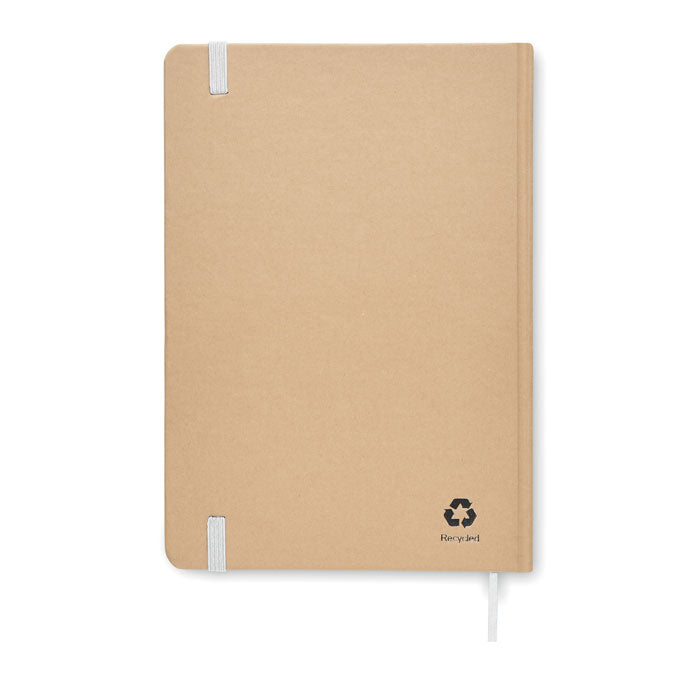 Branded A5 Squared Recycled Carton Notebook without branding