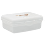 Branded PP Lunch Box with Click Closure 800ml in White