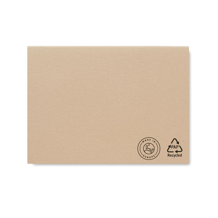 Branded Sticky Note Memo Set with Recycled Paper Cover without branding
