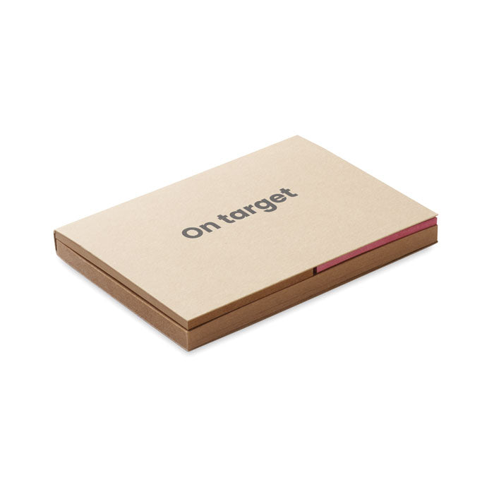 Branded Sticky Note Memo Set with Recycled Paper Cover