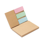 Branded Sticky Note Memo Set with Recycled Paper Cover