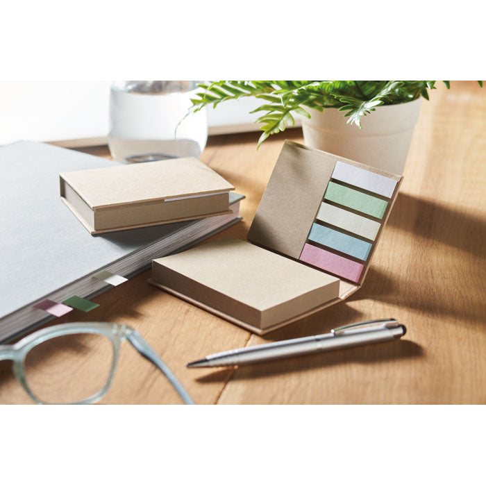 Recycled Sticky Note Memo in use