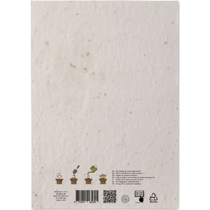Branded Wildflower Seed Paper Sheet - A5 without branding