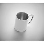 Branded Sublimation Metal Mug with Carabiner Handle 300ml without branding