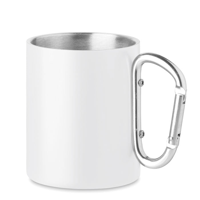 Branded Sublimation Metal Mug with Carabiner Handle 300ml