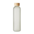 Branded Sublimation Glass Bottle with Bamboo Lid without branding