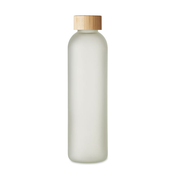 Branded Sublimation Glass Bottle with Bamboo Lid without branding