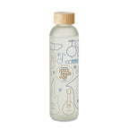 Branded Sublimation Glass Bottle with Bamboo Lid