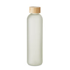 Branded sublimation glass bottle with bamboo lid