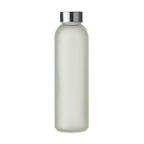 Branded Glass Bottle with Steel Lid and Strap without branding