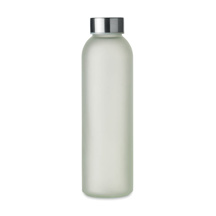 Branded Glass Bottle with Steel Lid and Strap without branding