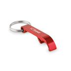 Branded Recycled Aluminium Bottle Opener Key Ring in Red