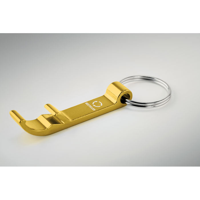 Branded Recycled Aluminium Bottle Opener Key Ring without branding