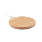 Branded Round Bamboo Wireless Charger