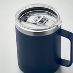 Branded Recycled Steel Mug with Sliding Lid without branding