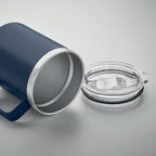 Branded Recycled Steel Mug with Sliding Lid without branding
