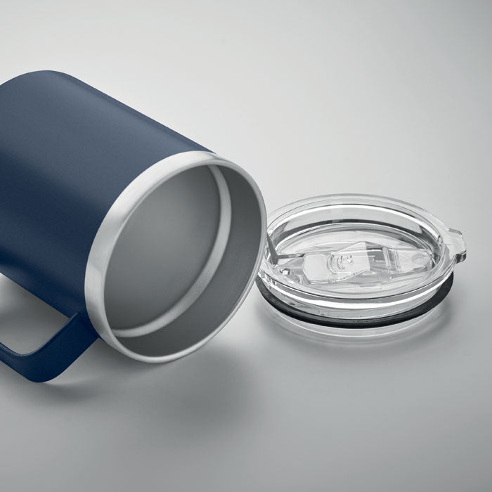 Branded Recycled Steel Mug with Sliding Lid without branding