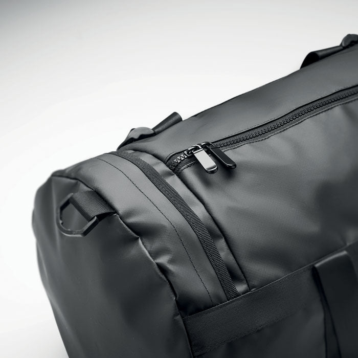 Branded Sports Bag in 50C Tarpaulin in use