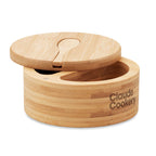Branded Bamboo Salt and Pepper Box with Spoon