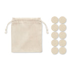 Branded Wooden Tic Tac Toe in Cotton Pouch without branding