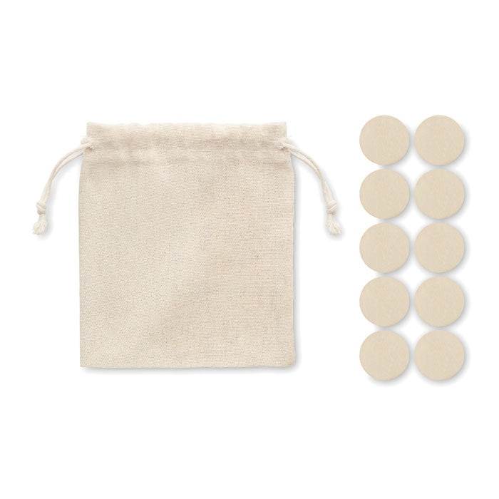 Branded Wooden Tic Tac Toe in Cotton Pouch without branding
