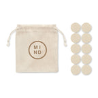 Branded Wooden Tic Tac Toe in Cotton Pouch