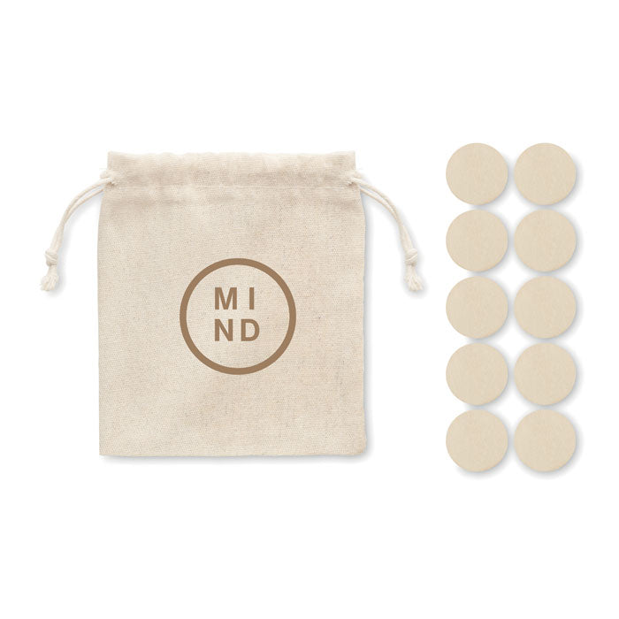 Branded Wooden Tic Tac Toe in Cotton Pouch